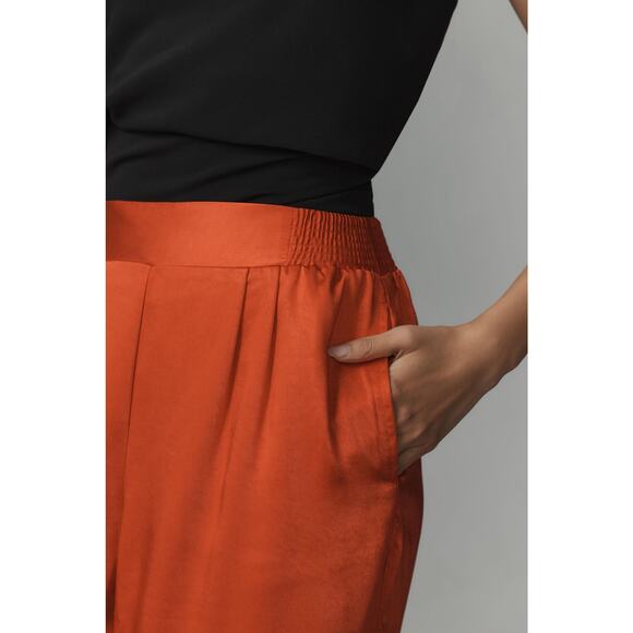 nwt ANTHROPOLOGIE x SANCTUARY sz XL Margot Satin pants in red - Picture 4 of 5